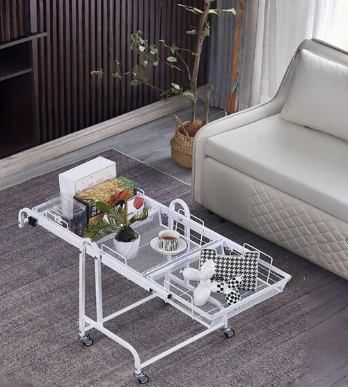 3 Tier Rolling Cart - Metal Utility Cart with Wheels, Heavy Duty Mesh Rolling Storage Cart Organizer, Craft Cart for Office, Lightweight and Sturdy, for Bathroom, Kitchen, Garden, Laundry Room