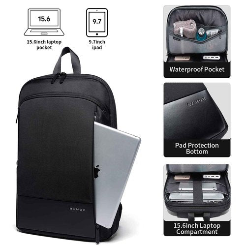 BANGE Women's Slim Laptop Backpack Fits For 15.6 Inch, Business Commuter backpack For Men, Work backpack Casual Daypack