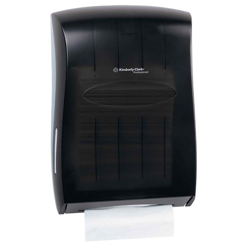 Kimberly Clark Professional Universal Folded Paper Towel Dispenser (09905), for Kleenex and Scott Brand Multifold and C-fold, 13.3” x, 5.9” x 18.9”, Smoke (Black)