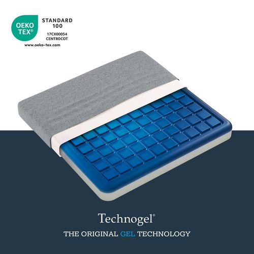 Technogel Cooling Seat Cushion – Gel Cushion for Office Chair, Car Seat, Airplane – Sciatica, Hip & Coccyx Pain Relief for Long Sitting – Ideal for Office Workers, Car Drivers, Gamers & Wheelchairs