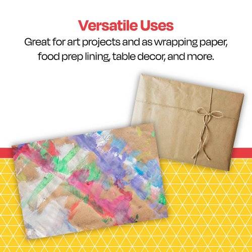 School Smart Butcher Kraft Paper Roll, 40 lb, 18 Inches x 1000 Feet, White