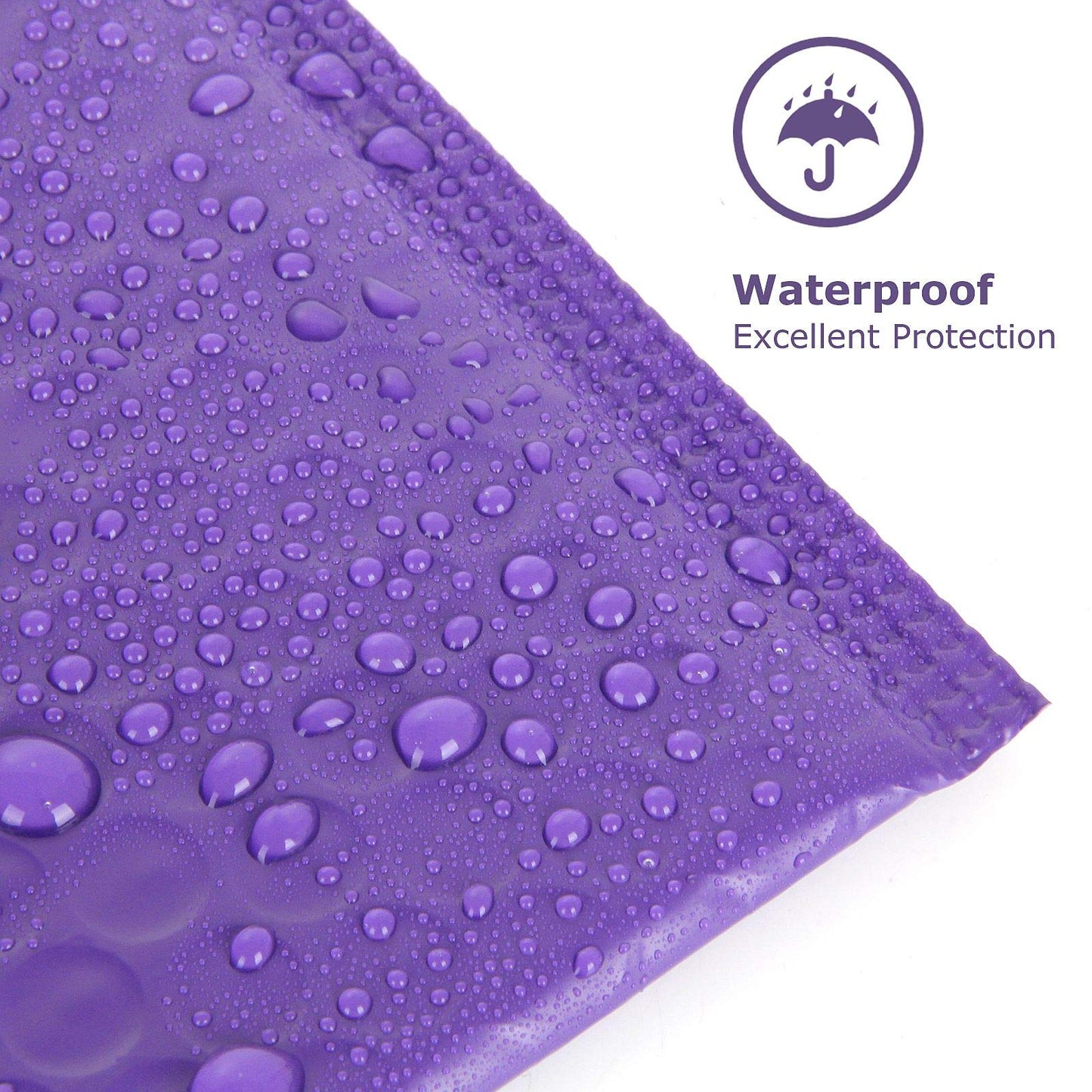 Aconnet Bubble Mailers 10x13 inch Mailing Envelopes Bubble Padded Waterproof Self Seal Padded Envelopes with Strong Self-Adhering Pack of 25 (Purple)