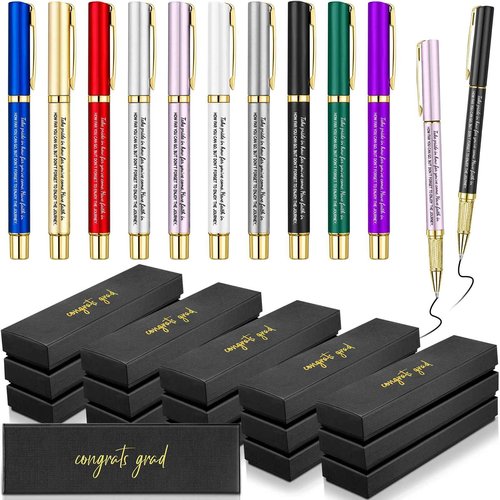 FoldTier 30 Set Graduation Pen Gifts Inspirational Ballpoint Pens with Congrats Grad Gift Boxes Funny Graduate Party Favor Gift for Class of 2025 Graduation Party Office School Stationery Supply