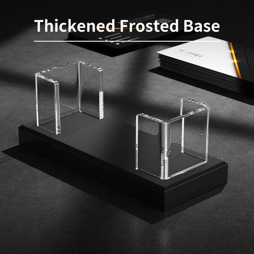 HIIMIEI Business Card Holder Acrylic: 6 Pack Business Card Display for Desk - Clear Business Card Stand for Office Reception Event Conference Room Desktop