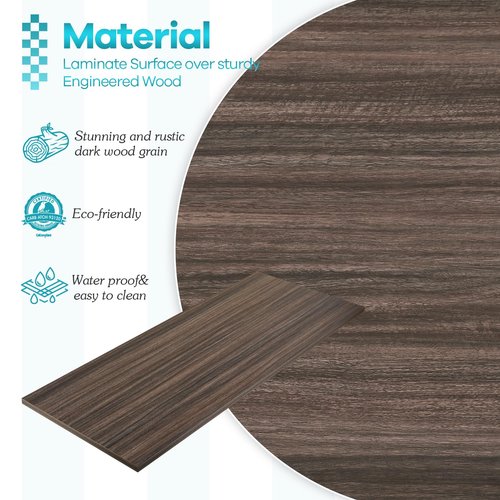 Kaboon 48x18 inches Tabletop, Solid One-Piece Desktop for Sit Stand Desk, Double Desks, L Desk DIY,Wood Countertop Home or Commercial Use,1 inch Thick, Eucalyptus