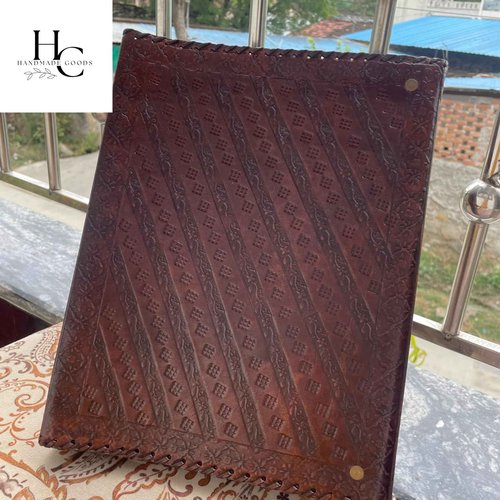 handborncraft Personalized Binder Leather Binder, Custom Binder, Leather 3-Ring Binder, Leather Portfolio Men, 8.5 X 11 Inches Size Document Holder