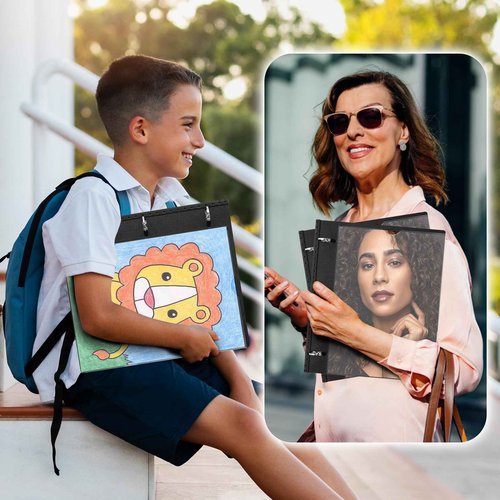 Telescoping 3 Ring Binder 4PCS Assorted Colors +1 Inch Telescoping 3 Ring Binder 4PCS Black