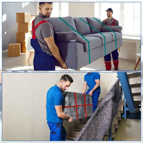 Wovnet 36 Pcs Variety Extra Large Moving Rubber Bands 42" 36" and 30" Rubber Straps Furniture Moving Supplies for Packing Pallets and Packing Blankets (Red,blue,green)