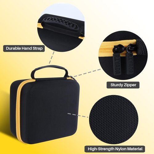 RIYADAone Hard Case Replacement for Kodak Dock Plus 4PASS / Kodak Dock Premium 4x6 Portable Instant Photo Printer (Black + Yellow Case)