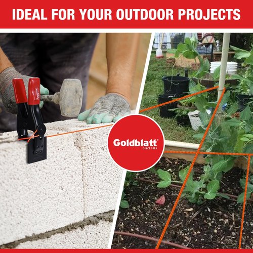 Goldblatt Mason Line, 500 Feet #18 Braided Nylon String, Perfect for Gardening or Masonry Tools