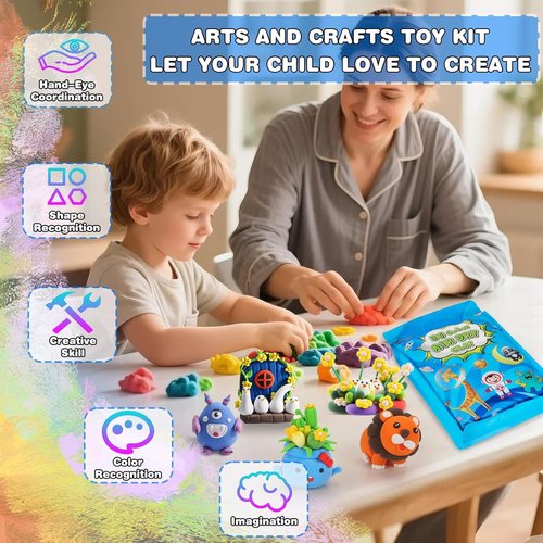 Ifergoo Air Dry Clay - 36 Colors Magic Foam DIY Molding Clay for Slime Supplies | Easy to Use Gift for Kids