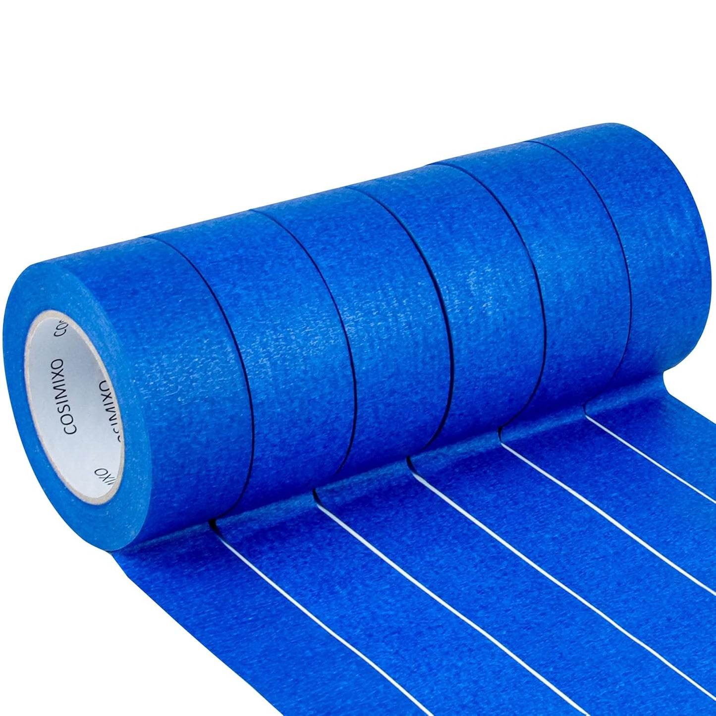 COSIMIXO Blue Painters Tape - Professional Grade 1.88 in x 60 Yds, 6 Rolls Pack | Residue-Free & Multi-Surface Use