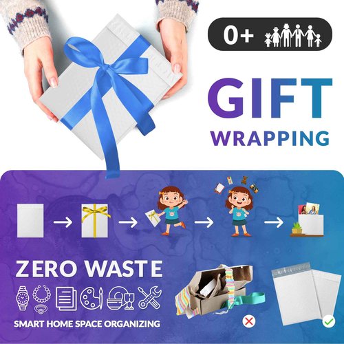 ABC PACK & SUPPLY Poly Bubble Mailers, 8.5 x 11 Inch. Pack of 25 White Padded Envelopes Self Seal. Tear-Proof Gift Bubble Envelopes. Waterproof Packaging for Small Business. Cushioning Book Mailers