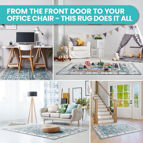 Starcounters Office Chair Mat for Hardwood Floor -Heavy-Duty Floor Mat for Office Chair, Scratch-Resistant and Non-Slip Computer Chair Mat, Wood and Tile Protection for Office & Home, White 48" x 60"