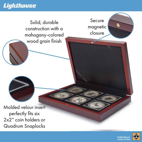 Lighthouse LEUCHTTURM1917 Small Coin Box VOLTERRA, for 6 QUADRUM
