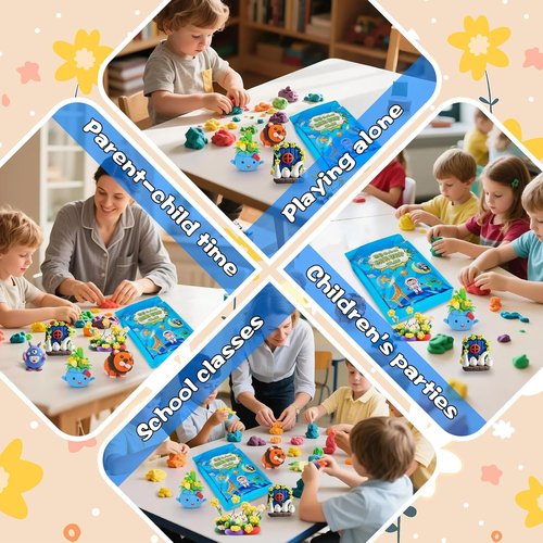 Ifergoo Air Dry Clay - 36 Colors Magic Foam DIY Molding Clay for Slime Supplies | Easy to Use Gift for Kids