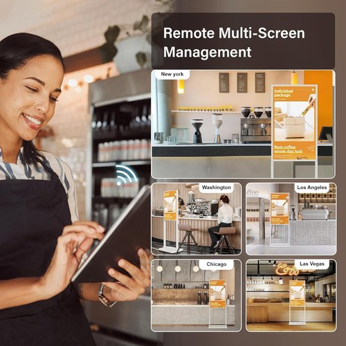 Skiennix 43-Inch Digital Signage Kiosk - 4K UHD Ultra-Bright Advertising Screen | Floor Standing Retail Display