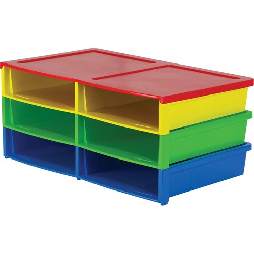Storex 6-Compartment Literature Sorter/Organizer, 2" x 8.8" x 11.5", Multi