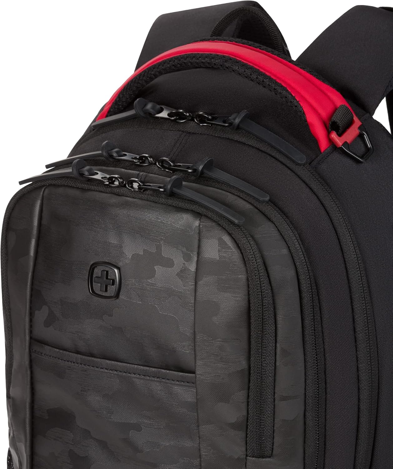 SWISSGEAR 18-Inch Laptop Backpack - Fits 16-Inch Laptops, Travel Daypack with Organizer Pockets & Padded Straps - Camo Noir