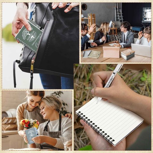Kosiz 60 Pcs Spanish Christian Spiral Notebooks with Ballpoint Pens Tree Life Bible Verse A6 Journal Religious Inspirational Gift Grandparent Day Gift Set Church Pastor(Classic Style,Boho Color)