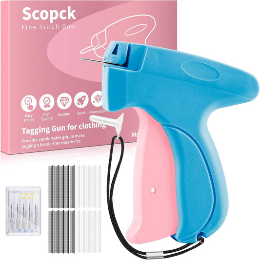 Stitch Gun | Handheld Clothing Fixer with 6 Needles & 2000 Fasteners (Pink/Orange)