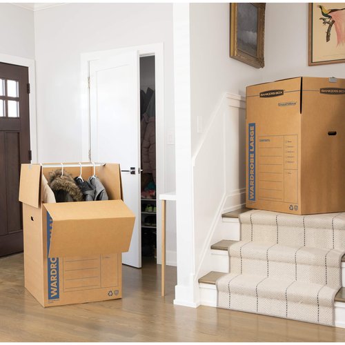 Bankers Box Tall Wardrobe Box 3 Pack, 24-in x 24-in x 40-in (7711001)