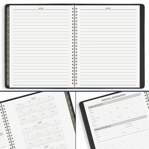 AT-A-GLANCE 2026 Planner, Monthly, 7" x 8.75", Medium, Recycled, Black (70120G0526)