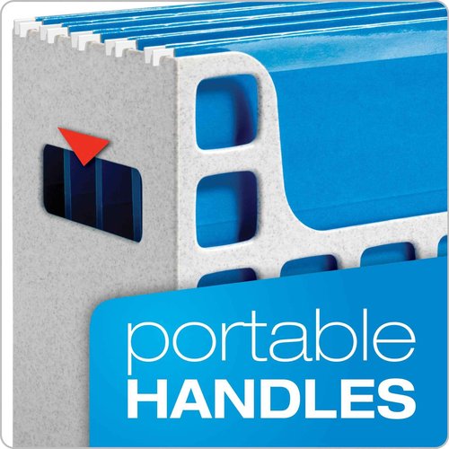 Pendaflex 23054 Desktop File w/Hanging Folders, Letter, Plastic, 12 1/4 x 6 x 9 1/2, Granite (Pack of 2)