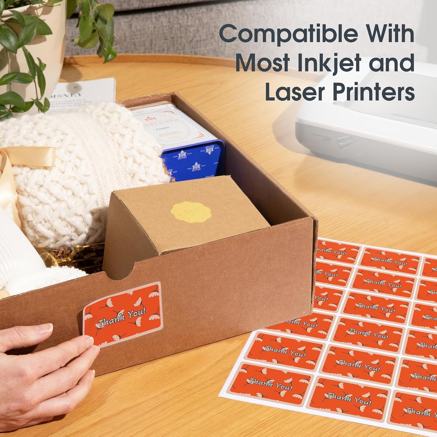 Spartan Industrial Printable Address Labels - 3" x 1.5" Matte White Stickers (500 Sheets, 7000 Labels) for Laser & Inkjet Printers