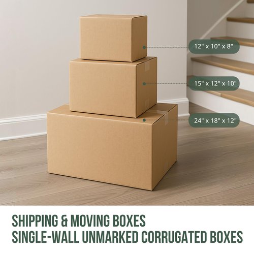 12x10x8 Shipping Boxes Small Moving Boxes, 25 Packs Cardboard Box Corrugated Boxes Shipping Box Moving Box for Business Packaging Box