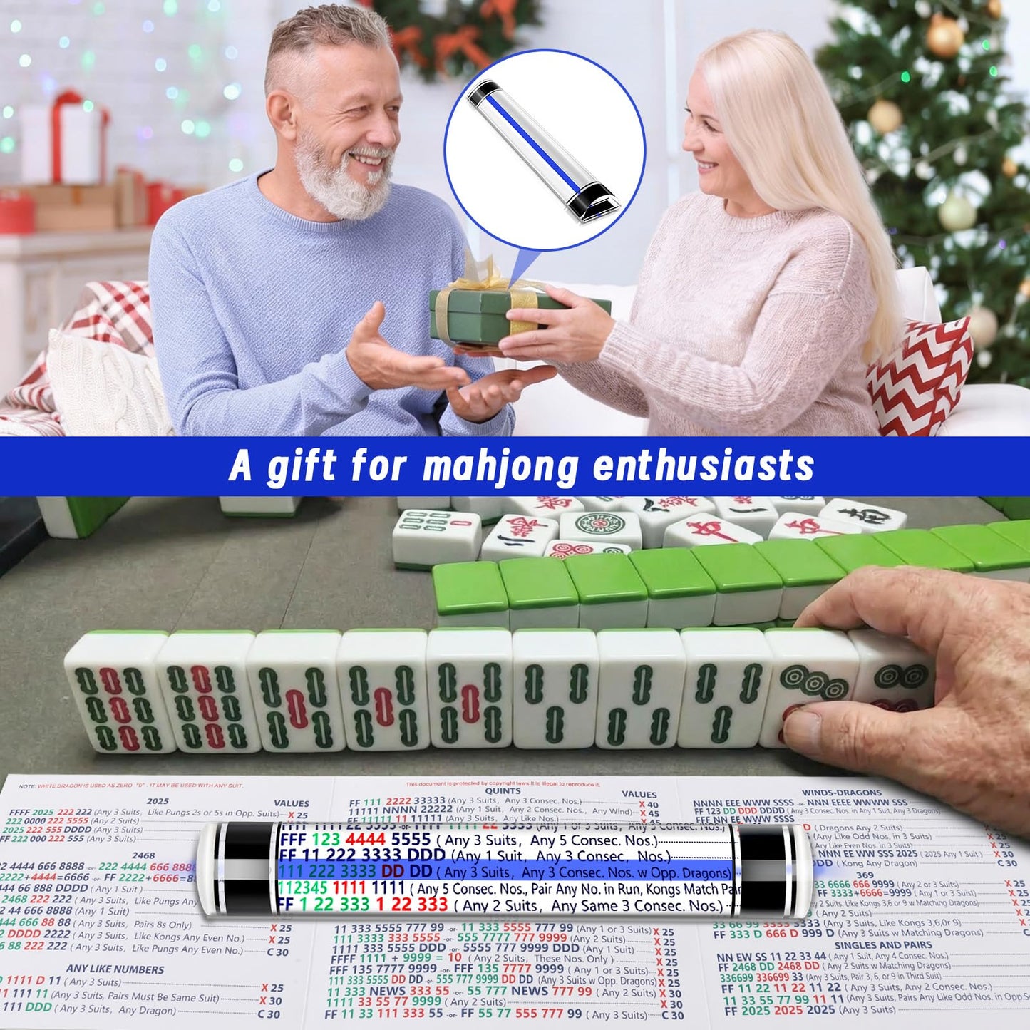 UCandy 2X Magnifying Ruler Bar for Reading, Line Magnifier with Guiding Line for Reading Small Prints, Bible, Books, Instructions, Cross Stitch Patterns (Blue line, 8")