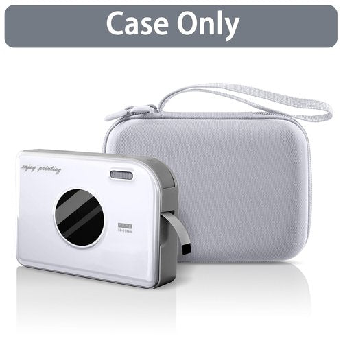 Aenllosi for Phomemo A30 Label Printer Hard Case, Phomemo A30 Mini Label Maker Machine Organizer, White (Case Only)