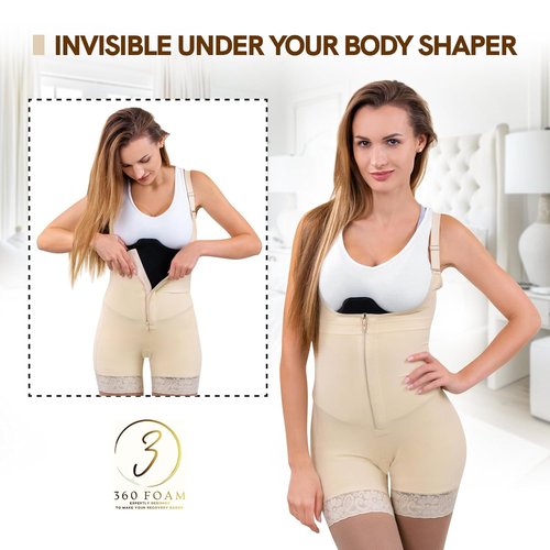 360 Lipo Foam Wrap by Post Surgery | Soft, Breathable Tummy Tuck Binder | X-Large Liposuction Support