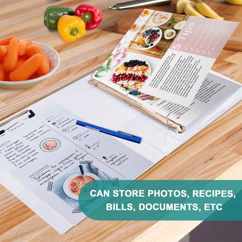 3 Ring Binders Fun Cute Beach Bar Icons 1.5in Binder Round Rings Holds 200 Sheets with Interior Clear Pockets Clipboard for Office School Work,2 Pack