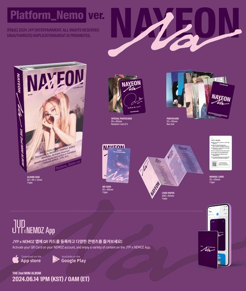 TWICE Nayeon NA 2nd Mini Album with Tracking Sealed TWC NA YEON (Full SET(A+B+C+Digipack+Nemo))