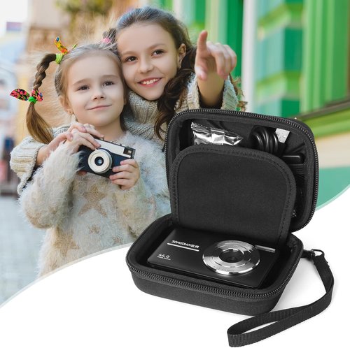 AbergBest Digital Camera Case - Travel Protective Carrying Case for 21MP Cameras | Black
