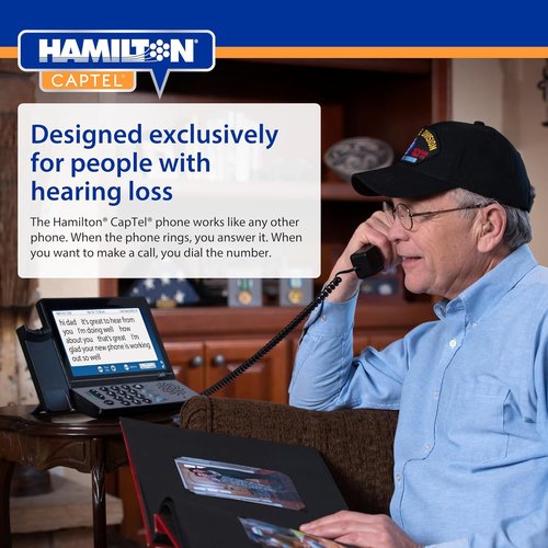 Hamilton CapTel 2400iSPNBT Captioned Telephone - Amplified Volume Control, Large Touch Screen, Wi-Fi Enabled