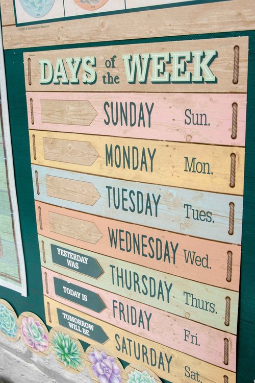 Teacher Created Resources Rustic Bloom Calendar Bulletin Board Set (Pack of 2)