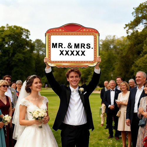 Skiennix 2 Pack Wedding Entrance Signs - Customizable Bridal Party & Bottle Service Decor (2)