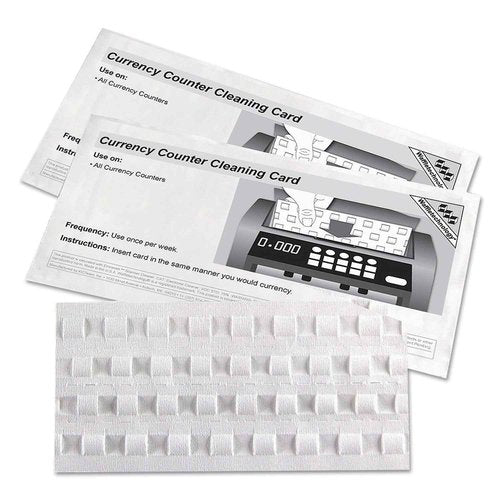 Royal Sovereign Currency Counter Cleaning Cards With Waffle Technology, 15 Cards Per Box (RBC-CLN)