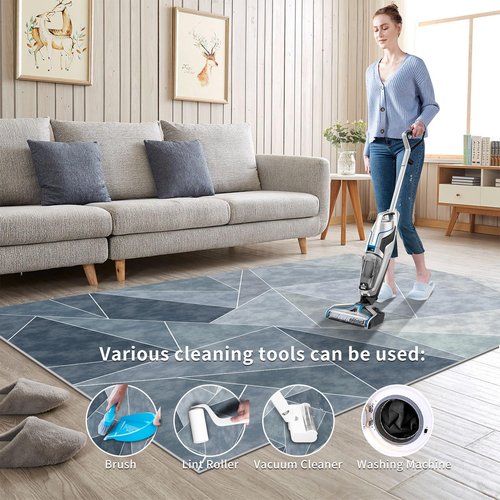 55"x36" Office Chair Mat,Heavy Duty TPE Floor Protector for Hardwood Tile Floors,Non-Slip Desk Chair Mat for Office, Gaming Room Living Room (Blue)