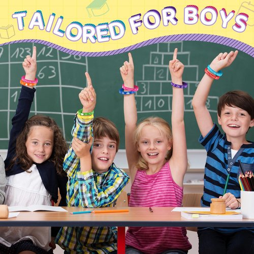 Misdary 24 Pcs Hall Pass Rubber Bracelets School Passes Silicone Bracelet Set Supplies Teacher Supplies for Classroom Elementary Middle School Nurse Restroom Library Office