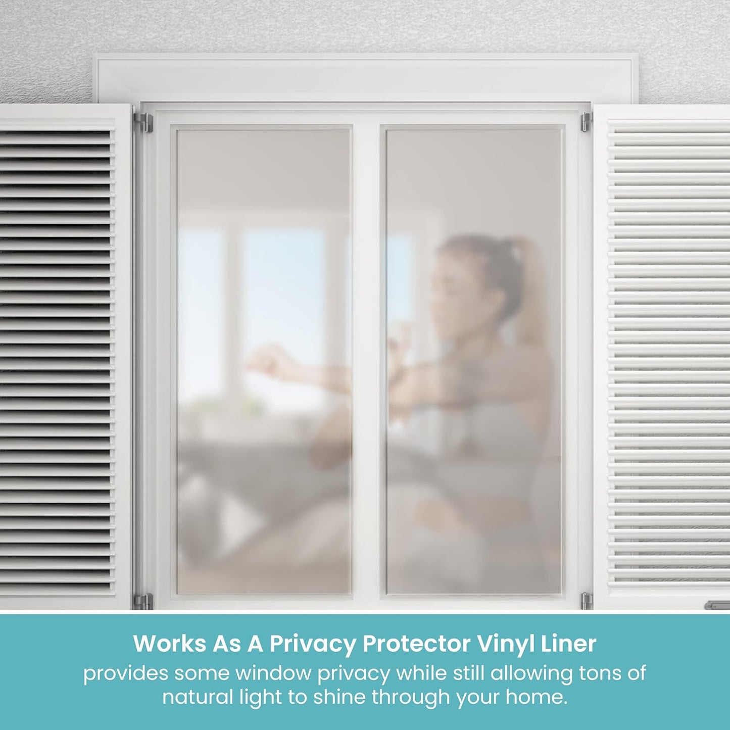 Con-Tact Brand Clear Covering | Versatile Self-Adhesive Shelf Liner - 18'' x 20', Clear Matte Privacy Film