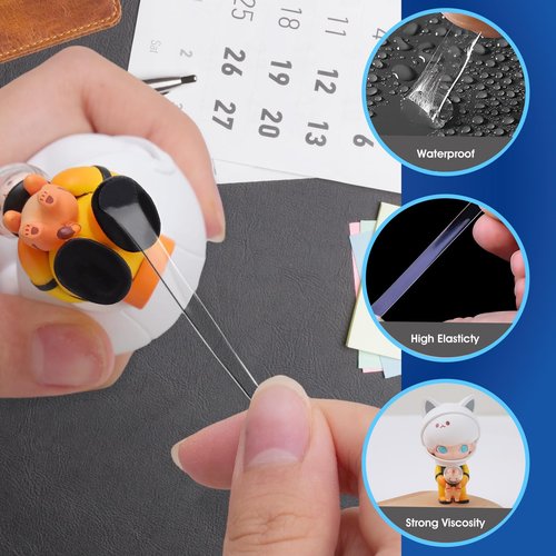 AROIC 1000 Pcs Double Sided Sticky Dots, Easy to Peel Nano Adhesive Dots, Clear Removable Sticky Tack, Strong Adhesive Gel Double Sided Tape Dot for Balloons, Posters, Home, Office, DIY Crafts