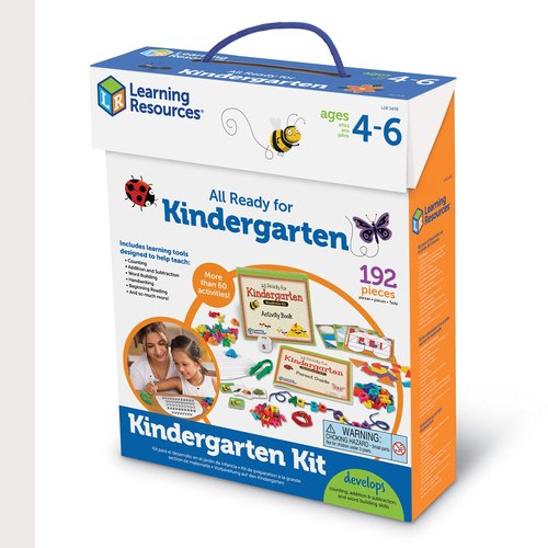 Learning Resources All Ready for Kindergarten Readiness Kit for Kids Ages 4+ Learning Activities for Kids, Kindergartner Prep Materials, Homeschool Supplies