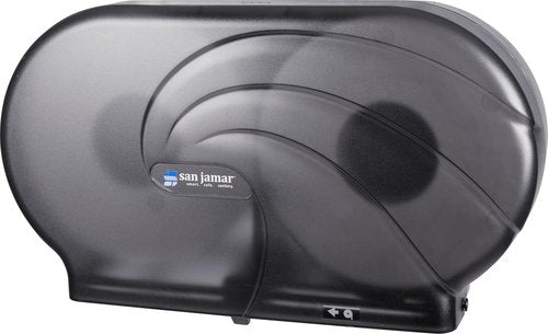 San Jamar - SJMR4090TBK R4090TBK Twin 9" JBT Toilet Tissue Dispenser, Black Pearl