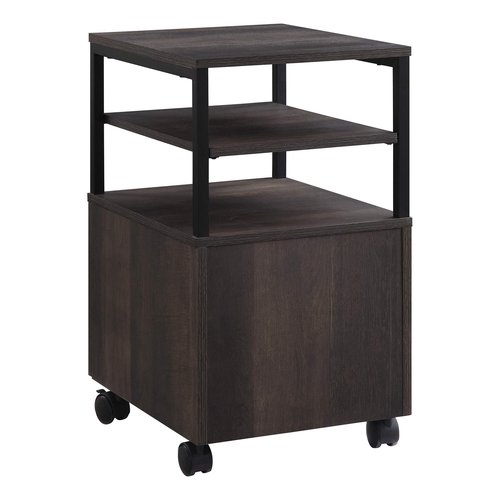 OSP Home Furnishings Contempo Mobile Cart, Ozark Ash