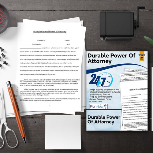 Durable Power of Attorney Do-it-Yourself Legal Form with Simple Instructions Live Legal Support