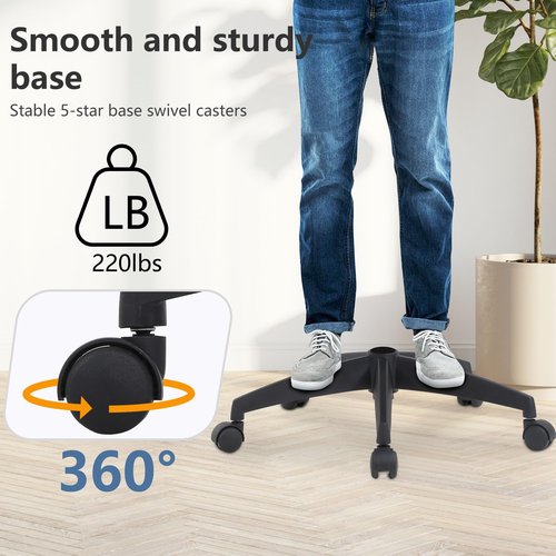 PayLessHere Ergonomic Drafting Chair Tall Office Chair High Adjustable Standing Desk Chair with Lumbar Support Mesh Back Footrest Flip-Up Arms for Office Computer Desk Standing Desk (Black)