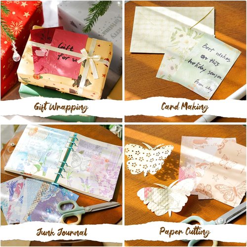 Regine Switzerland Floral Scrapbook Paper Set - 160 Textured Sheets in 10 Color Themes | Perfect for Journals, Card Making & Gift Wrapping (4.72 x 3.14 in)